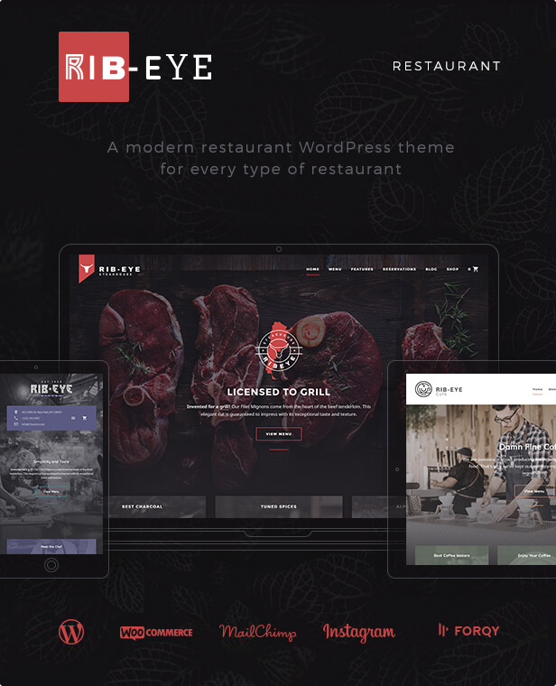 Rib-Eye: A modern restaurant WordPress theme for every type of restaurant